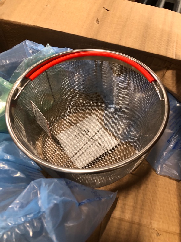 Photo 3 of ***ITEM IS DENTED*** 
Original Salbree Steamer Basket for 8 quart Instant Pot Accessories, Stainless Steel Strainer and Insert fits IP Insta Pot, Instapot 8 qt, Other Pressure Cookers & Pots, with Handle [3qt 6qt avail]
