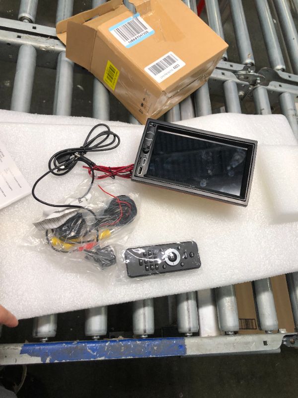 Photo 1 of [Wireless] Double Din Car Stereo with Wireless Apple CarPlay and Android Auto, 7 Inch LCD Touchscreen RDS FM/AM Vehicle Radio with Type-C Phone Charge, Bluetooth, Mirror-Link, Waterproof Backup Camera
