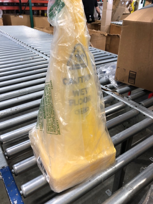 Photo 1 of Yellow Safety® Commercial 15 Inch "Caution Wet Floor" Sign Cone, 6 ct., Easy to Use and Store
