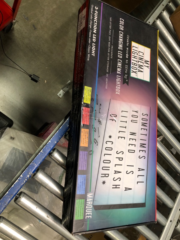 Photo 1 of My Cinema Lightbox - XXL Marquee Color-Changing Lightbox with 160 Letters Bundle with My Cinema Lightbox - Color-Changing Marquee Signs with Letters RGB Color Change, Color Freeze, Letter Storage