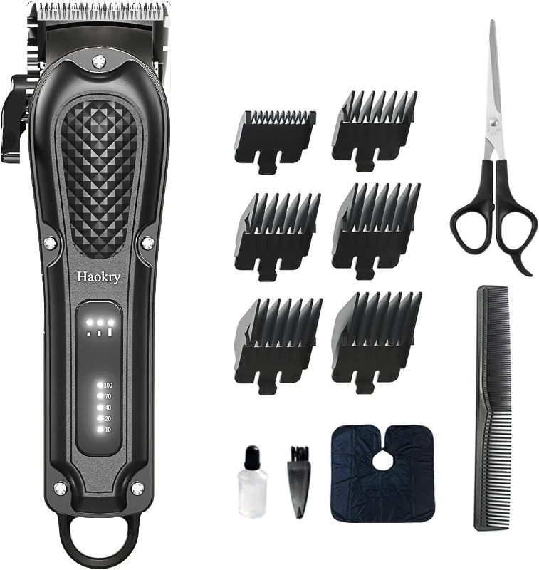 Photo 1 of Haokry Hair Clippers for Men Professional - Cordless&Corded Barber Clippers for Hair Cutting & Grooming, Rechargeable Beard Trimmer
