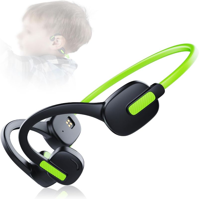 Photo 1 of FOLEY Kids Bone Conduction Headphones, MP3 Player Built-in 32G, Kid Open Ear Wireless Earbuds, Bluetooth 5.3 Toddler Headphone with Mic, Small Earphone IPX6 Waterproof for Travel, Gift for Boys Girls
