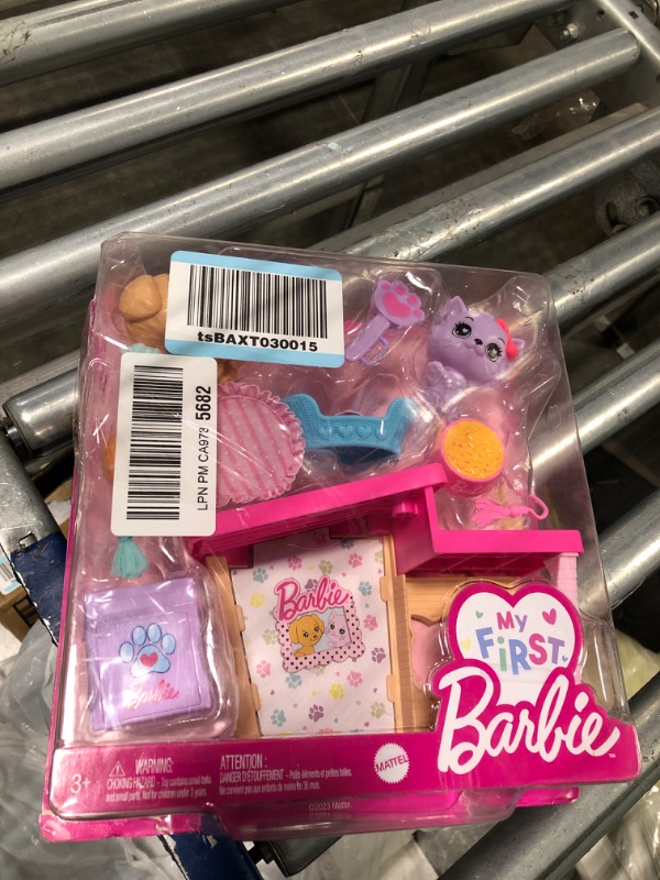 Photo 2 of Barbie My First Barbie Accessories, Story Starter Pet Care Pack with Dog House, Puppy & Cat, Toys & Gifts for Little Kids, 13.5-inch Scale My First Story Starter Pack