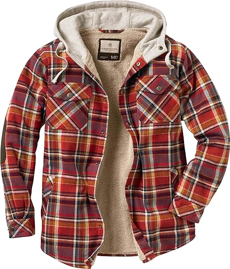 Photo 1 of **SIZE UNKNOWN** Legendary Whitetails Men's Camp Night Berber Lined Hooded Flannel Shirt Jacket
