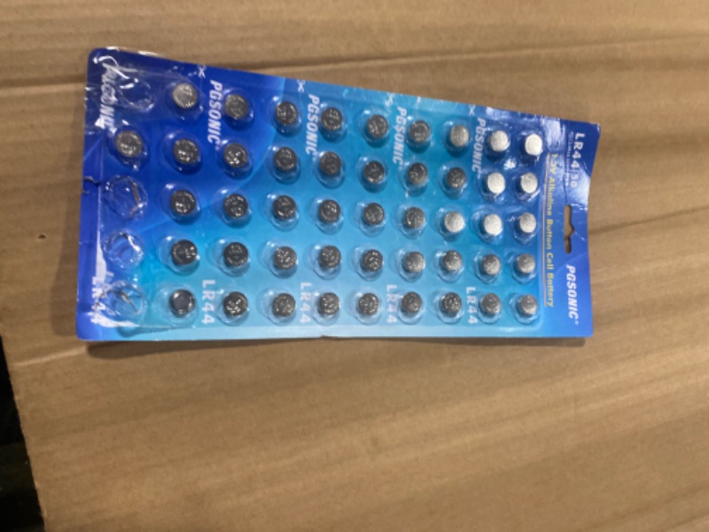 Photo 1 of 50 Pack LR44 AG13 A76 303 357 SR44 Batteries, 1.5 Volt Alkaline Button Cell Batteries with Long Lasting Power
