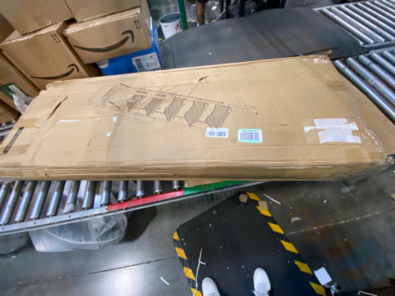 Photo 1 of KINGRACK 5 Step Ladder with Tool Platform, Sturdy Step Stool with Handrail, Folding Steel Ladder with Wide Pedal, Safety Ladder for Adults Home Outdoor Painting Garage 5-step with Tool Tray Blackx