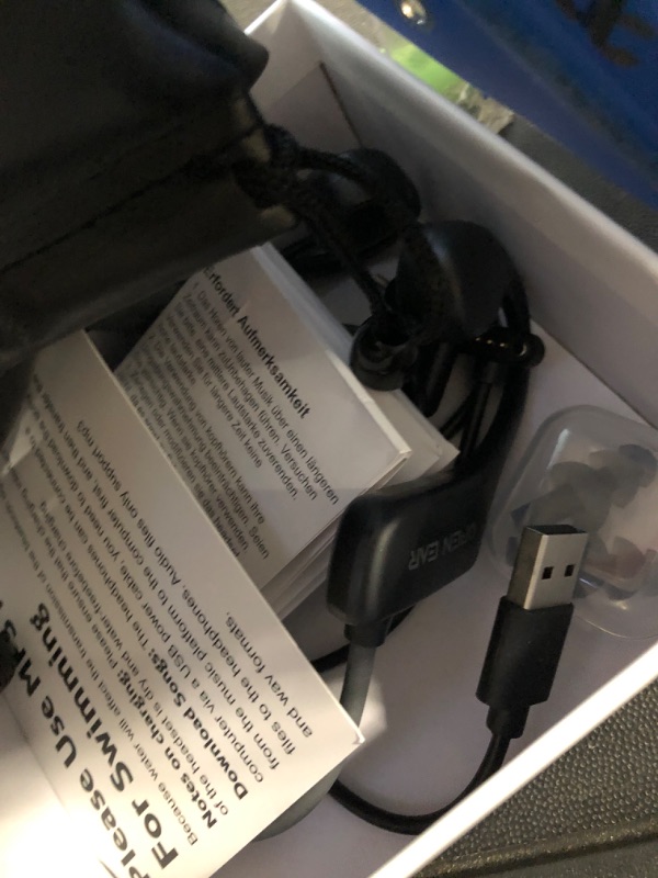 Photo 1 of AHEYE Bone Conduction Headphones, IP68 Waterproof Swimming Headphones Bluetooth 5.3 Open Ear Headphones with Mics, 32GB MP3 & 8Hrs Playtime, Wireless Underwater Earbuds for Swimming, Sports