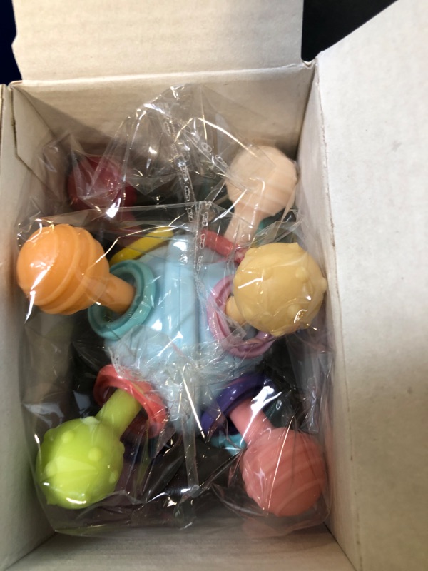 Photo 1 of Anzimo Baby Sensory Teething Toys - Baby Teethers Montessori Toys - Gifts for Infant Newborn Boys Girls 0 3 6 9 12 18 Months 1 One Year Old - Baby Rattle Chew Toys - Toddler Educational Learning Toys