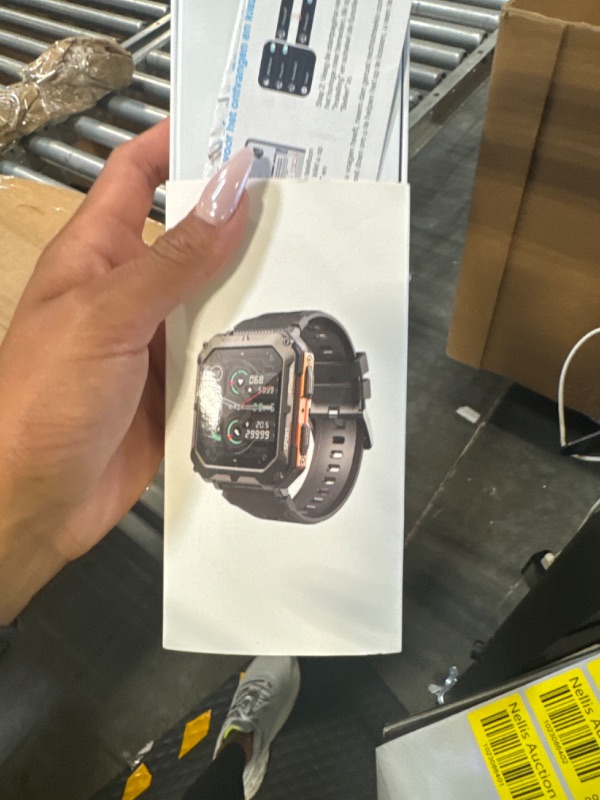 Photo 1 of Indestructible Smartwatch, 2024 New Smart Watch, IP68 Waterproof Outdoor Tactical Rugged Smartwatch with Fitness Tracker, Heart Rate Sleep Monitor for iOS Android Phone (Orange)
