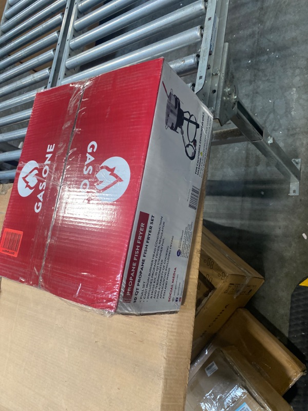 Photo 1 of Gas One Propane Deep Fryer with 10Qt Deep Fryer Pot – High Grade Strainer Basket Aluminum Pot for Fish Fry Chicken Wings, Seafood Pot – Propane Burners for Outdoor Cooking Include Thermometer