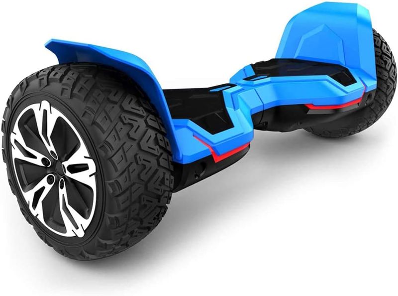 Photo 1 of Gyroor Warrior 8.5 inch All Terrain Off Road Hoverboard with Bluetooth Speakers and LED Lights, UL2272 Certified Self Balancing Scooter
Color:2-blue****USED***NO CHARGER ONE OF THE WHEELS NOT WORKING PROPERLY***CAN BE USED FOR PARTS***AS IS NO RETURN***AL