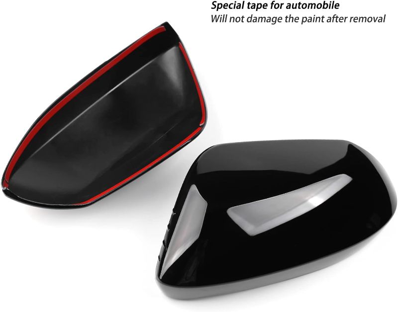Photo 1 of CKE 2pcs for Toyota Corolla 2024 2023 2022 2021 2020 Accessories Sport Style Auto Car Rearview Mirror Cover Trims Rear View Mirror Guard Protector Caps -Glossy Black