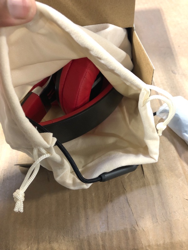 Photo 1 of COOSII Over Ear Headphones Wired, AC01 Noise Isolating Corded Stereo Headsets with Microphone Volume Control for Adults Teens 3.5mm Jack for Chromebooks, Laptop, Computer, Tablets, Travel (Black Red)