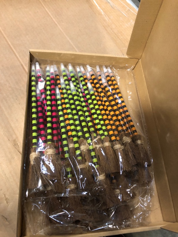 Photo 3 of Ireer Witch Broom Pens Colorful Witch Broomstick Ballpoint Pens Wizard Pens Halloween Party Favors Office Supplies Birthday Goody Bag Filler for Teen Kids Boys Girls School Rewards(24 Pack)