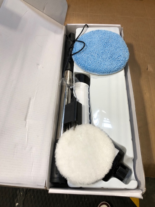 Photo 3 of Electric Spin Scrubber, Cordless Cleaning Brush Tub Tile Scrubber for Home, 8 Replaceable Brush Heads, 90Mins Work Time 3 Adjustable Handle 2 Adjustable Speeds for Bathroom Shower Bathtub Glass Car White