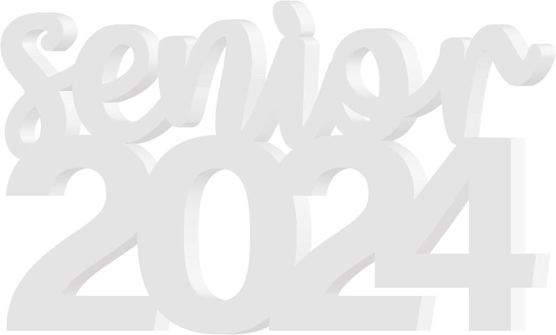 Photo 1 of **MINOR DAMAGE**Senior 2024 Sign Graduation Props Grad Decorations Class of 2024 Photo Props Letter Sign Graduate Picture Props Freestanding Table Centerpieces Senior 2024 Word Sign for Grad Party Supplies - White
