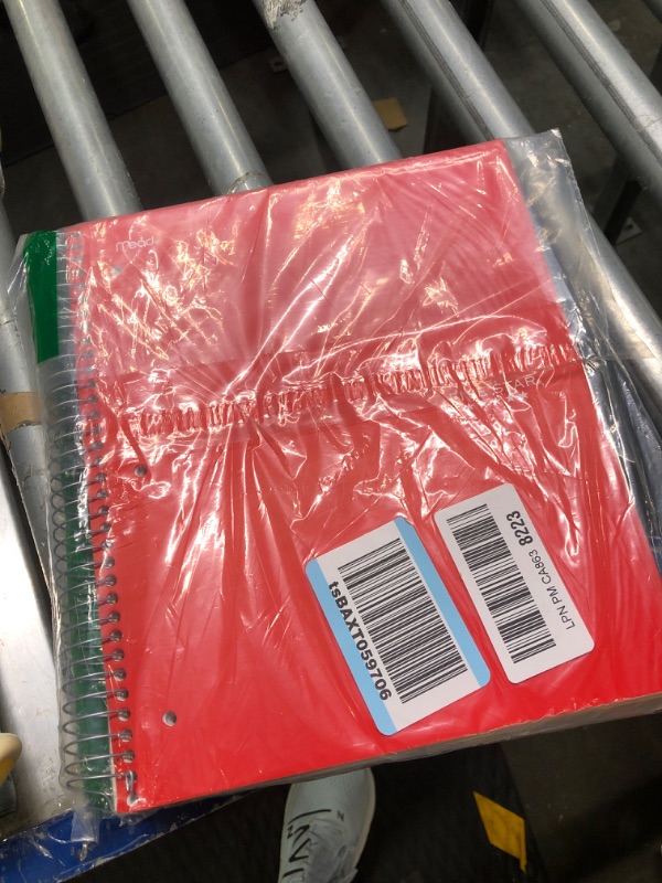 Photo 2 of Five Star Spiral Notebook + Study App, 5 Subject, College Ruled Paper, Fights Ink Bleed, Water Resistant Cover, 8-1/2" x 11", 200 Sheets, Red (72077)