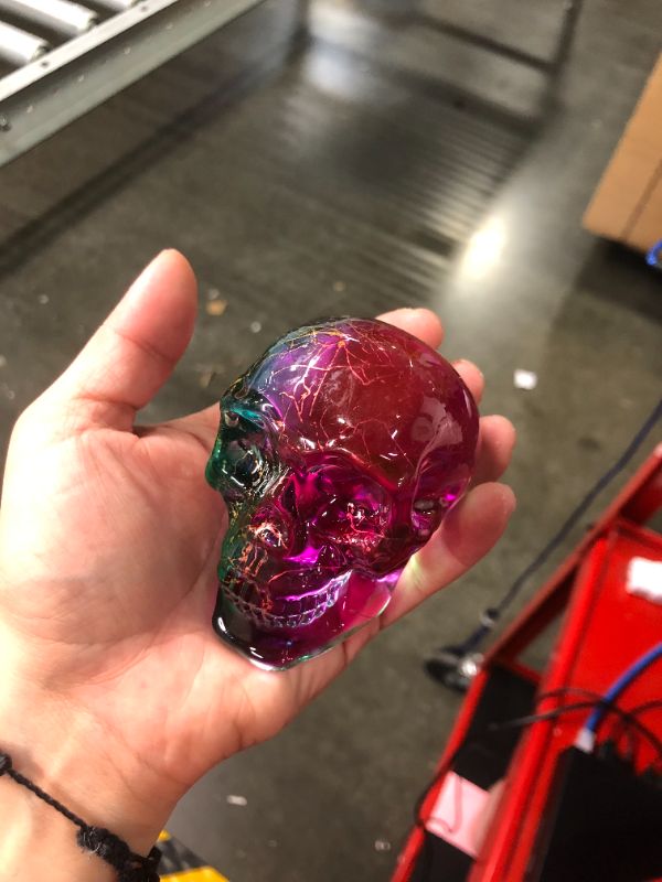 Photo 1 of 2.5 inch Crystal Skull Statues, Hand Carved Gemstone Human Skull Stone Figurine, Healing Reality Energy Reiki Gemstone Collection Statue.

