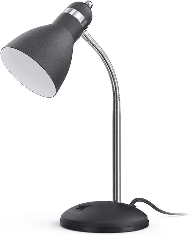 Photo 1 of LEPOWER Metal Desk Lamp, Eye-Caring Table Lamp, Study Lamps with Flexible Goose Neck for Bedroom, Home Office (Matte Black)
