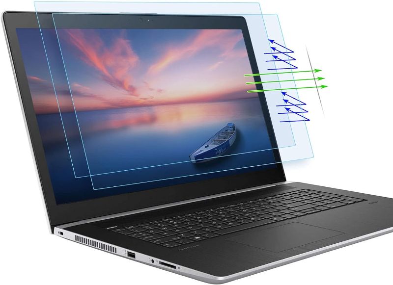 Photo 1 of (2PCS Pack) 15.6 inch Laptop Screen Protector Blue Light Anti Glare Filter for HP Envy X360 15.6 inch/Pavilion 15.6/ProBook 15.6/EliteBook 15.6/OMEN 15, Eye Protection Computer Monitor Protector
