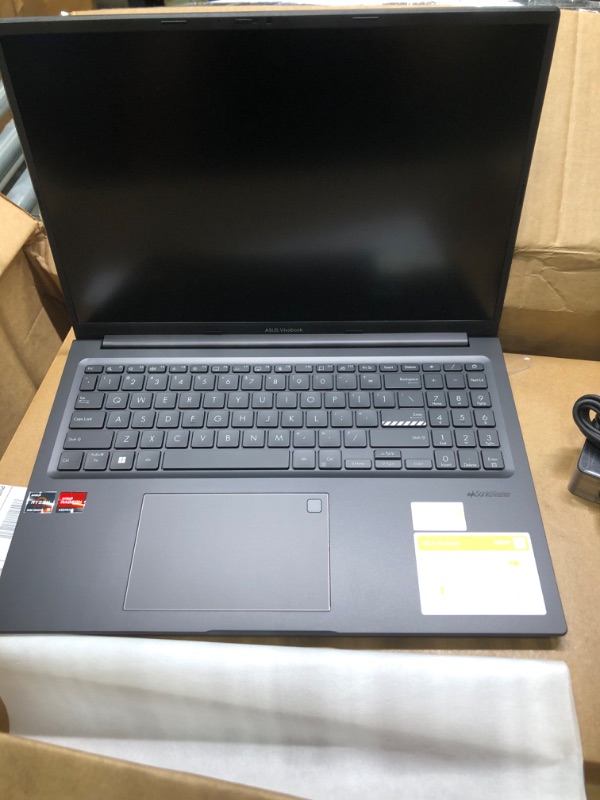 Photo 4 of ASUS Vivobook 16 Laptop, 16” WUXGA 1920X1200 16:10 Display, AMD Ryzen™ 5 5625U CPU, AMD Radeon™ Graphics, 8GB RAM, 512GB SSD, Fingerprint Sensor, Windows 11 Home, Indie Black, M1605YA-EH54 16" | R5-5625U