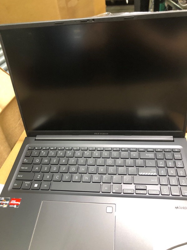 Photo 3 of ASUS Vivobook 16 Laptop, 16” WUXGA 1920X1200 16:10 Display, AMD Ryzen™ 5 5625U CPU, AMD Radeon™ Graphics, 8GB RAM, 512GB SSD, Fingerprint Sensor, Windows 11 Home, Indie Black, M1605YA-EH54 16" | R5-5625U