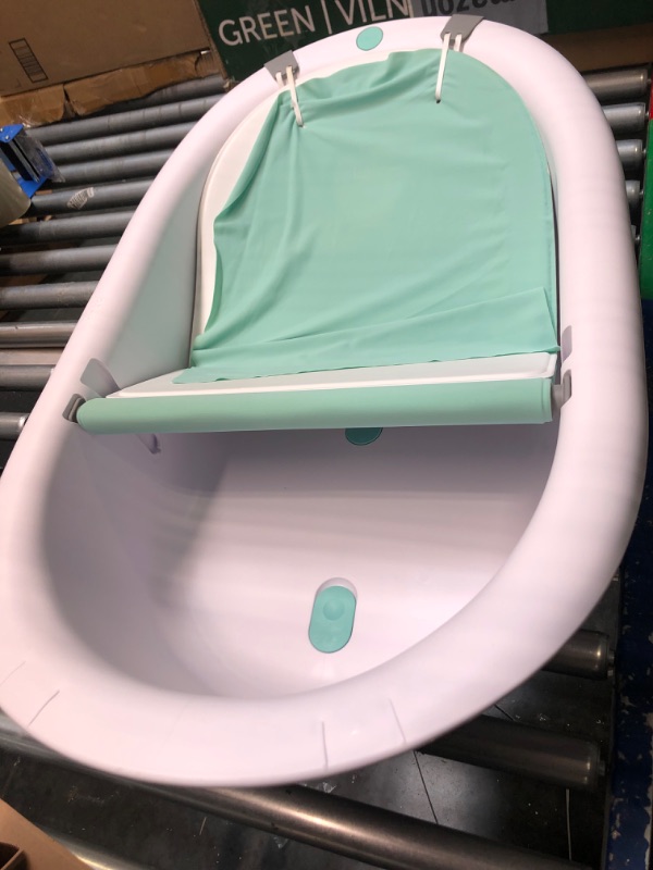 Photo 3 of Frida Baby 4-in-1 Grow-with-Me Baby Bathtub, Baby Tub for Newborns to Toddler with Removable Bath Seat & Backrest for Bath Support in Tub