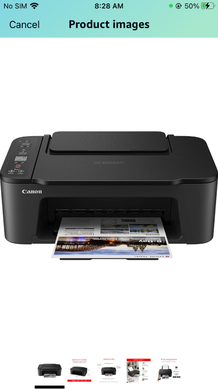 Photo 1 of Canon PIXMA TS3520 Compact Wireless All-in-One Printer, Black