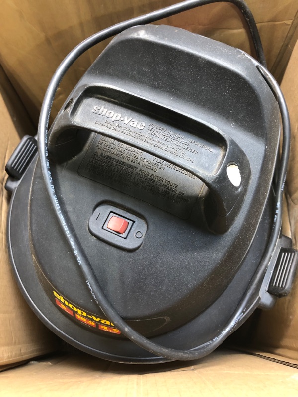 Photo 3 of ***MISSING PARTS****
Shop-Vac 5989300 5-Gallon 4.5 Peak HP Stainless Steel Wet Dry Vacuum,Black 5 Gallon Dry Vacuum