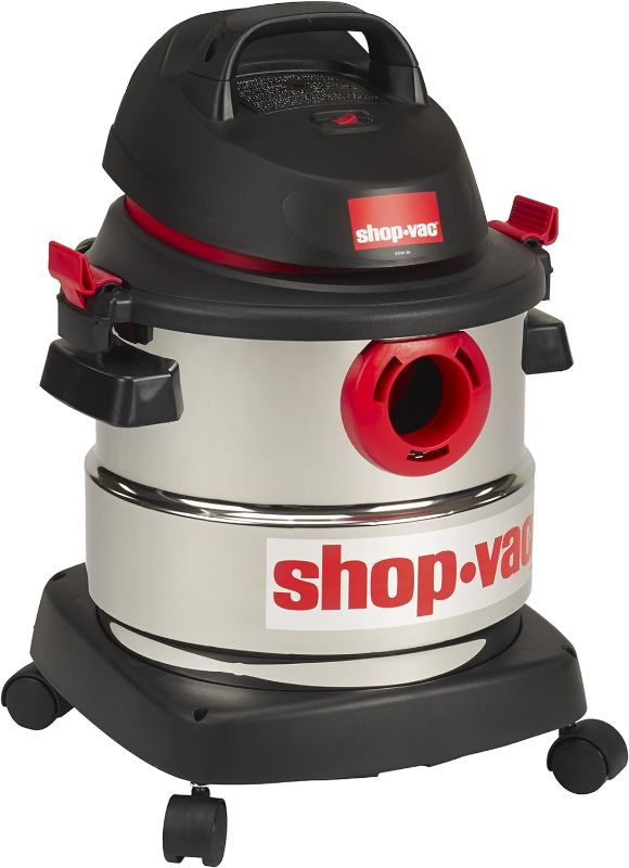 Photo 1 of ***MISSING PARTS****
Shop-Vac 5989300 5-Gallon 4.5 Peak HP Stainless Steel Wet Dry Vacuum,Black 5 Gallon Dry Vacuum