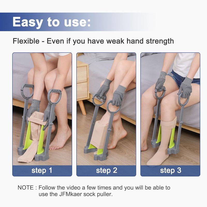 Photo 1 of Compression Sock Aid Device - Sock Aids for Compression Stocking - Helper Device for Putting on Hosiery - Regular Size 2023 Design