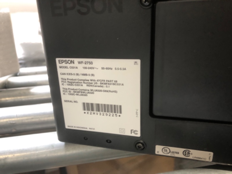 Photo 5 of Epson WorkForce WF-2750 All-in-One Wireless Printer