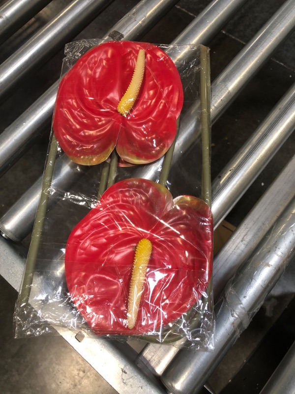 Photo 2 of 26 "Artificial Anthurium Lily Flowers Permanent Flower