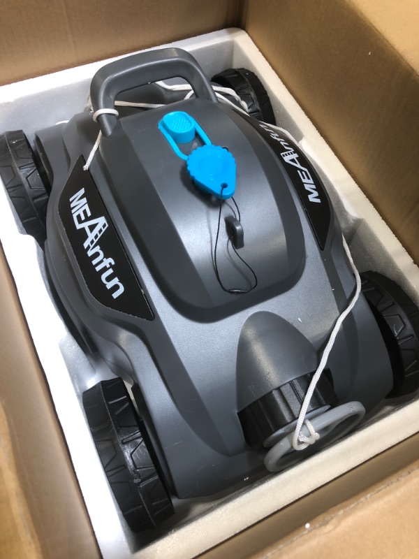 Photo 1 of 2024 New Cordless Robotic Pool Vacuum Cleaner, Last 110 Mins & Clean 1076 Sq. Ft for Above Ground and Inground Pool Robot - 5800mah Automatic Parking Pools Cleaning Tools PC01 Grey Gray