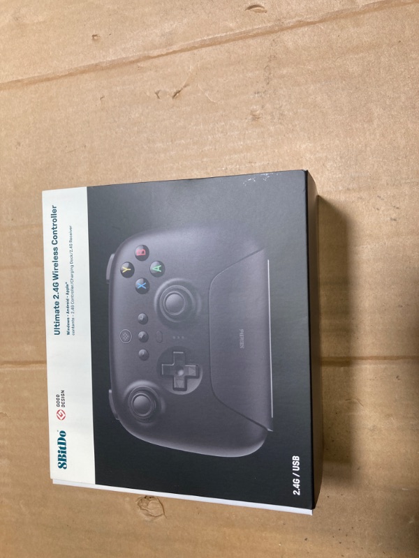 Photo 1 of 8Bitdo Ultimate 2.4g Wireless Controller with Charging Dock, Pro Gamepad with Back Buttons & Turbo Function for PC Windows, Steam Deck, Android, Raspberry Pi, iPhone, iPad, Mac and Apple TV (Black)
