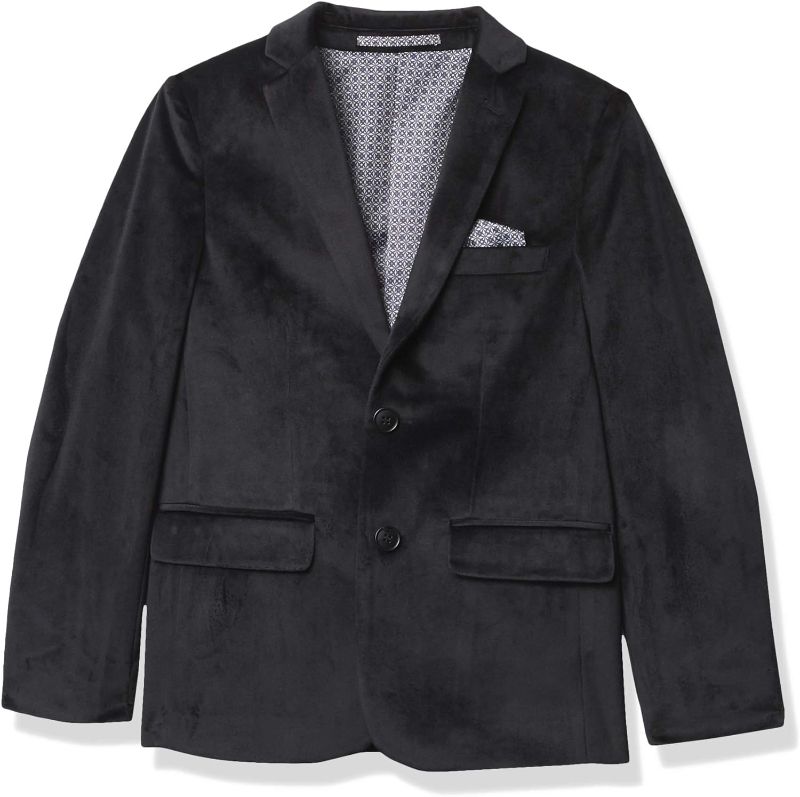 Photo 1 of Isaac Mizrahi Boys Slim Fit Velvet Blazer 16 Black