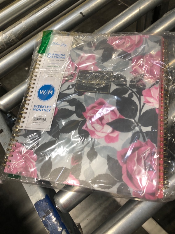 Photo 2 of Blue Sky 2023-2024 Academic Year Weekly and Monthly Planner, 8.5" x 11", Frosted Flexible Cover, Wirebound, Roosevelt Pink (144716) 8.5" x 11" New Edition