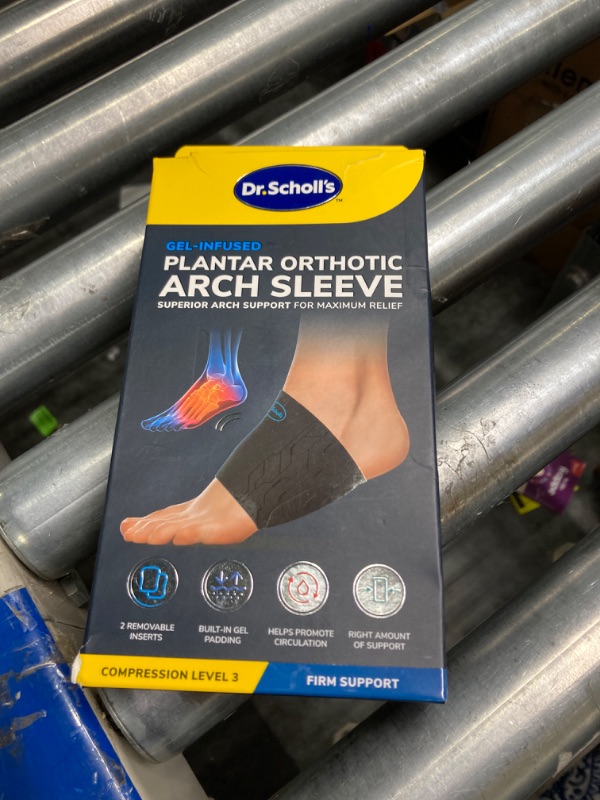 Photo 2 of Dr. Scholl’s Compression Arch Sleeves with Massaging Gel, Breathable Fabric, Arch Support Sleeve for Foot Pain Relief, 2 Removable Rigid Inserts (2-Pack)