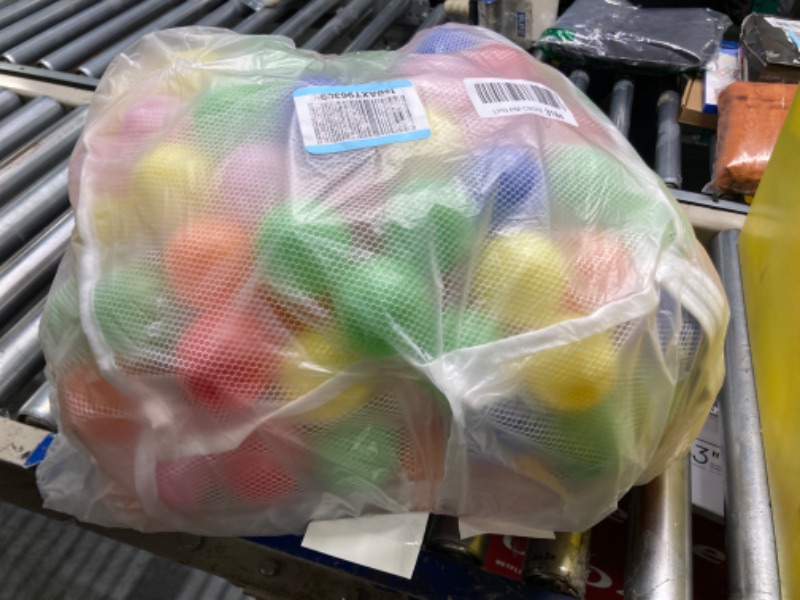 Photo 1 of Click N' Play Plastic Balls for Ball Pit, Phthalate & BPA Free, Crush Proof Play Balls for Ball Pit, Pit Balls in Assorted Colors in Reusable and Durable Storage Mesh Bag with Zipper | 200, 1000 count Bright 200 Count
