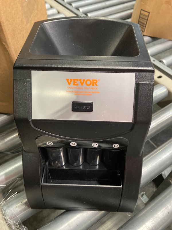 Photo 2 of USD Coin Sorter, Coin Sorter Machine for USD Coin 1? 5? 10? 25?, Sorts up to 230 Coins/min, Coin Sorter and Wrapper Machine Holds 200 Coins Included 4 Coin Tubes, Black