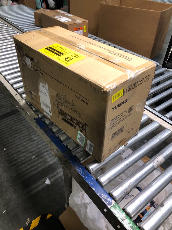 Photo 1 of TURBRO Eternal Flame EF23-PB Electric Fireplace Logs, 23" Remote Control Fireplace Insert Log Heater, Realistic Pinewood Ember Bed, Thermostat, Timer, 1400W Black