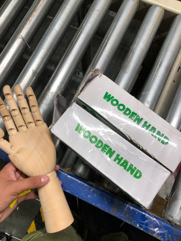 Photo 2 of 2 Pack 12 Inches Wood Art Mannequin Hand, Left and Right Wooden Manikin Hand, Wooden Artist Hand Model with Flexible Moveable Fingers for Drawing, Sketching, Painting