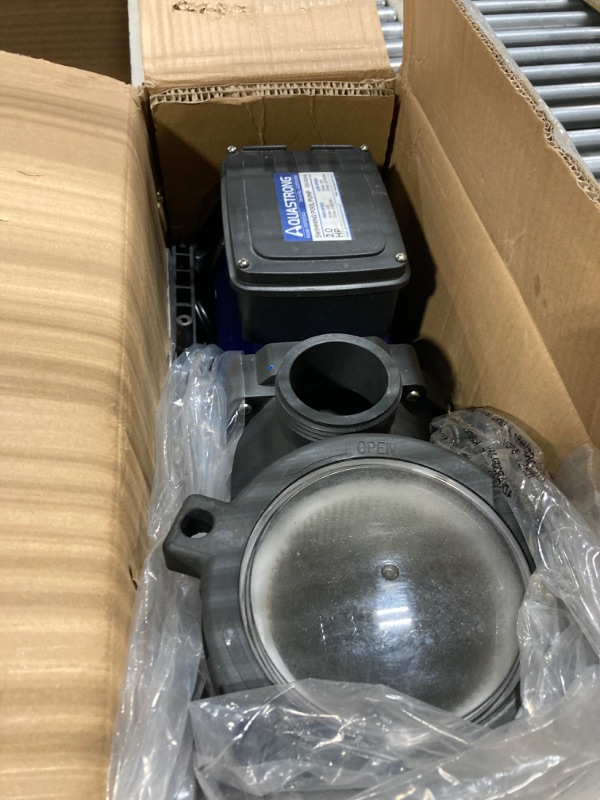 Photo 1 of AQUASTRONG 2 HP in/Above Ground Dual Speed Pool Pump, 115V, 5186 GPH, High Flow, Powerful Self Priming Swimming Pool Pump with Filter Basket for Swimming Pool