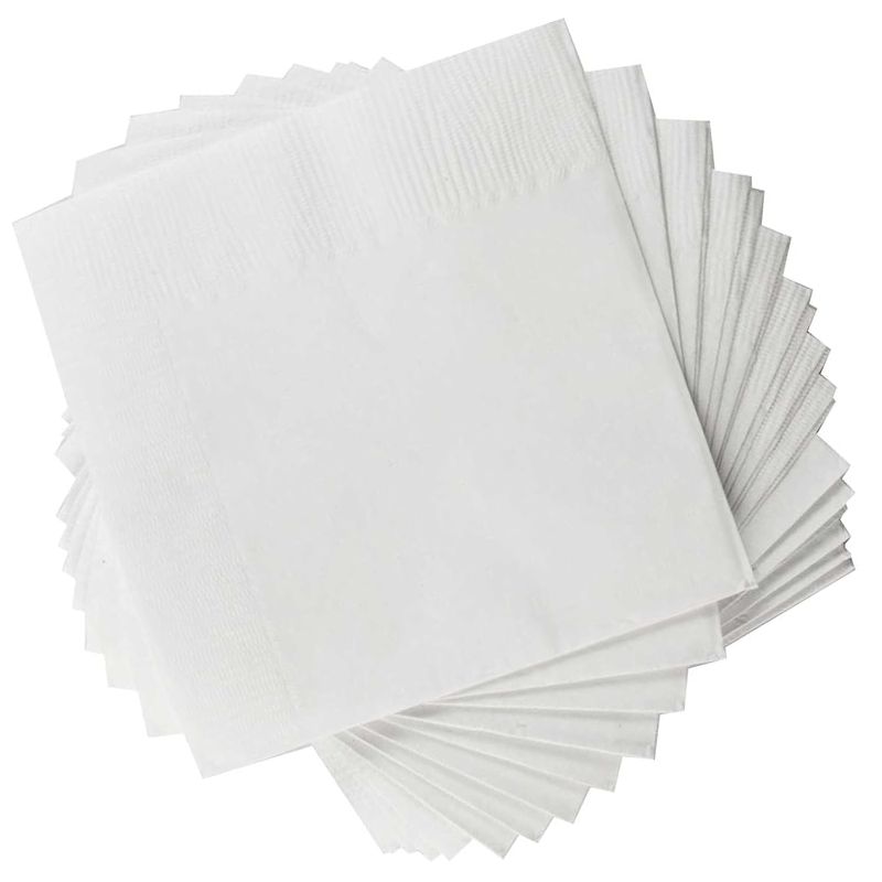 Photo 1 of 1 Ply White Cocktail Napkins- Pack of 1,000ct