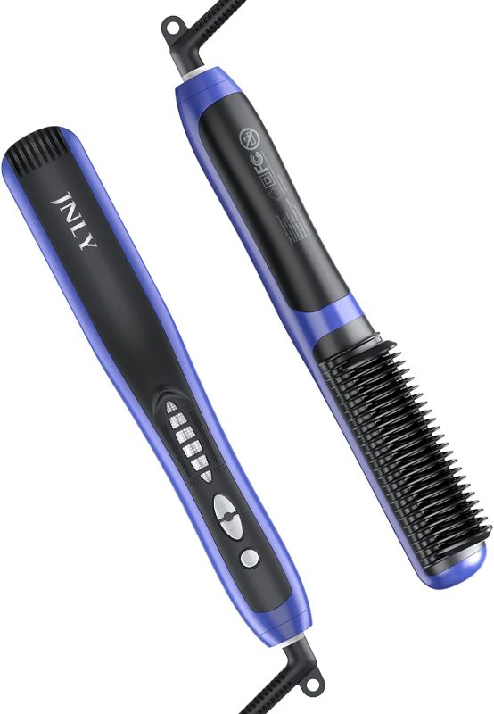 Photo 1 of JNLY Hair Straightener Brush, Ionic Hair Straightener Comb, 3 in 1 Hot Comb Hair Straightening Brush, 6 Temps Fast Heating Frizz-Free Anti-Scald Auto-Off, Gifts for Professional Styling Salon at Home