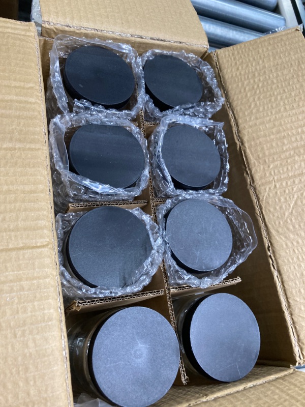 Photo 1 of [ 8 Pack ] Glass Juicing Bottles with 2 Straws & 2 Lids w Hole- 16 OZ Travel Drinking Jars, Water Cups with Black Airtight Lids, Reusable Tall Mason Jar for Juice, Boba, Smoothie, Tea, Kombucha Style-2-Black Lids