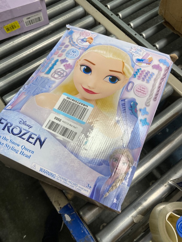Photo 1 of Disney Frozen Deluxe Elsa Styling Head, Blonde Hair, 30 Piece Pretend Play Set, Wear and Share Accessories, by Just Play Elsa- 30 Piece