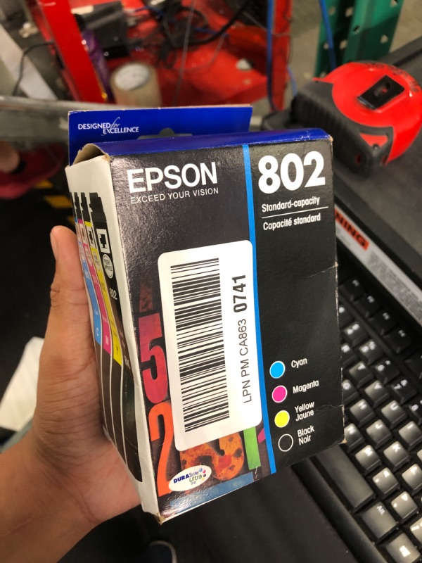 Photo 2 of Epson T802 Black/Cyan/Magenta/Yellow Standard Yield Ink Cartridge, 4/Pack   (T802120-BCS)Epson T802 Black/Cyan/Magenta/Yellow Standard Yield Ink Cartridge, 4/Pack   (T802120-BCS)