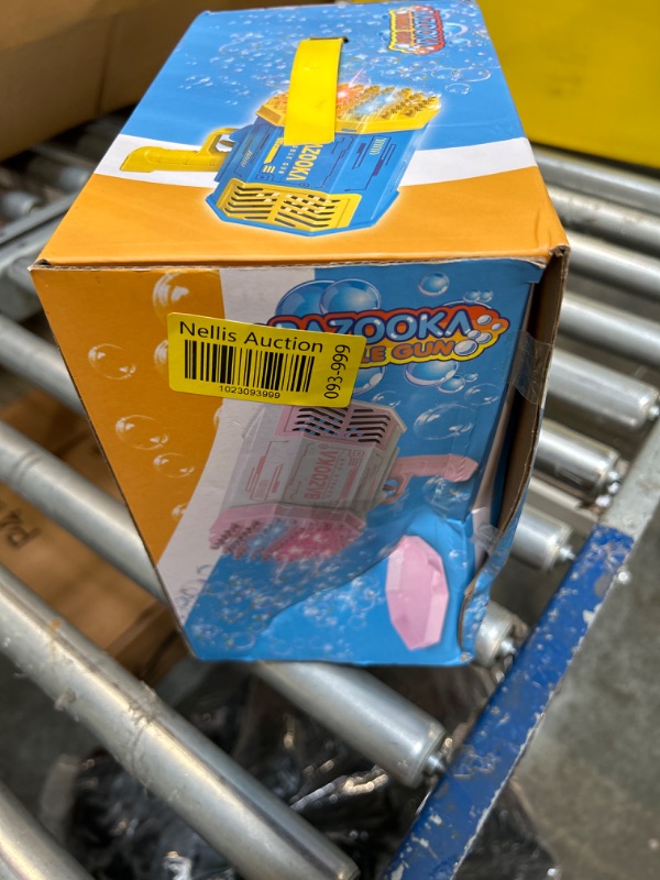Photo 1 of Bubble  With Light 69 Hole Rocket Boom Bubble Blower Electric Automatic Bubble Makers Bubbles Machine Toys for Outdoor Indoor Birthday Wedding Party