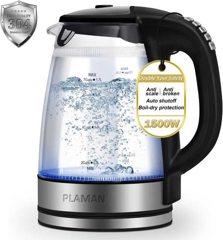 Photo 1 of **** SELLING AS PARTS*****
 Electric Kettle Temperature Control - Keep Warm Hot Water Boiler, Double Wall Tea kettle for Boiling Water 6 Presets 1500W 4 Hours 1.7L LED Auto Shut Off Cordless
